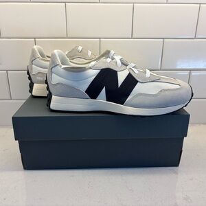 New Balance Youth White and Black Sneakers 6.5